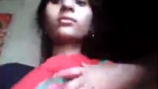 Red saree desi bhabhi finger fucking selfie