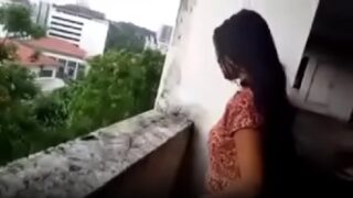 Mallu hot girl showing pussy on terrace