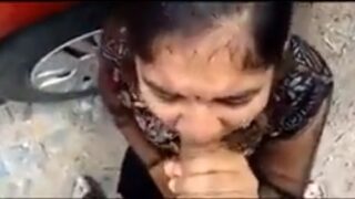 Telugu sexy bhabhi blowjob mms outside car