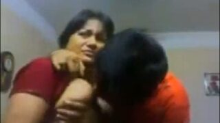 Kissing sucking boobs of desi aunty