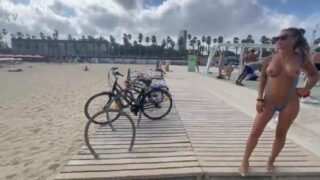 Desi girl monika nude in crowded beach