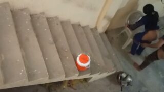 Secret chudai with desi wife in basement