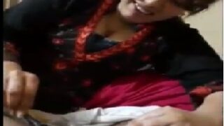 Haryanvi aunty shaving penis of lover