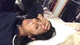 Telugu aunty enjoys cum on her face