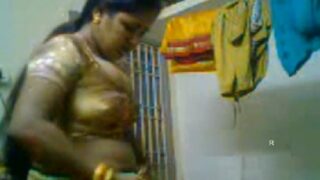 Tamil busty aunty saree changing porn