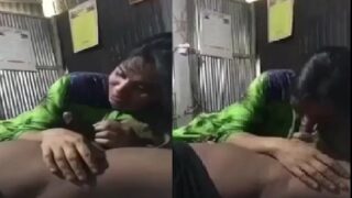 Green kurta bengali village girl nice blowjob to husband