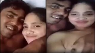Gujarati guy playing with fair boobs of his mausi