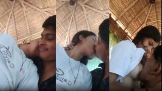 Sucking big boobs of delhi girlfriend in cafe