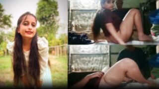 Fair and hot noida girl sex with landlord uncle