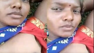 South indian village bhabhi in saree drilled at jungle