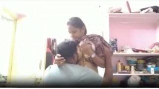 Tamil aunty lifts nighty feeds big boobs with neighbor