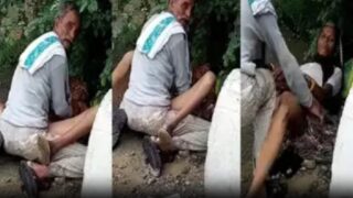 Mature dehati couple cheating sex in jungle caught