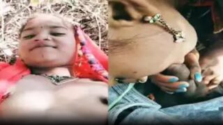 Desi tribal village wife erotic sex outside