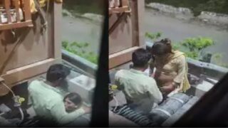Punjabi randi having sex with client in balcony