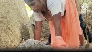 Dusky village bhabhi sunita wild ass sex outside hut
