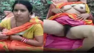 MP village aunty rekha removing saree for forest sex