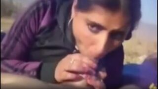 punjabi college girl blowjob to new lover in open place