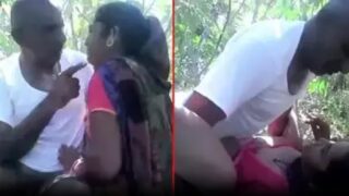 Village kamwali aunty chudai with buddha in open field