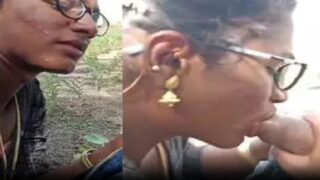 tamil mature village aunty blowjob to client in park