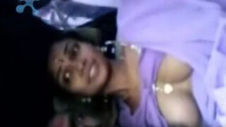 mallu chechi priyadarshini in saree boobs sucked in car