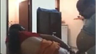 mature uncle fucks ass of hot maid in saree at home